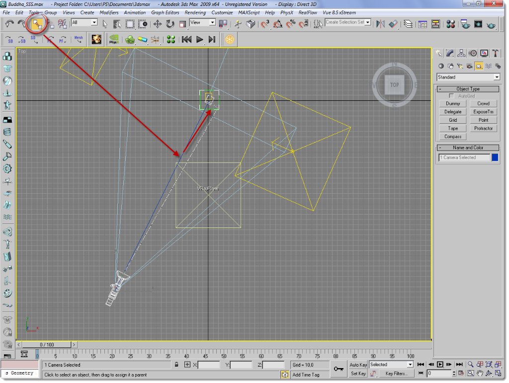 Как все точки выровнять по одной оси в 3ds max